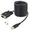StarTech.com 10ft/3m USB to Serial Adapter Cable, COM Retention, FTDI IC, USB-A to DB9 RS232, Interchangeable DB9 Screws/Nuts