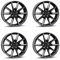 4x Borbet Felgen LX18 8x18 ET48 5x112 black matt silver spoke rim kompatibel mit Audi A3 A4 A6 S3 S4 TT