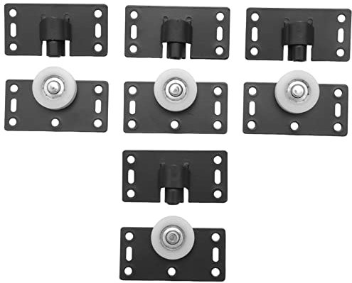 Qiaohome Lot de 4 roulettes de porte coulissante en nylon pour placard, armoire, armoire