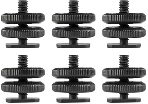 6 Pezzi Adattatore Hot Shoe 1/4, Hot Shoe 1/4, Hot Shoe Mount Adapter, Adattatore Attacco Hotshoe, Slitta a Caldo Vite Per Treppiede, Adattatore per Flash a Slitta, Adattatore per Slitta a Caldo