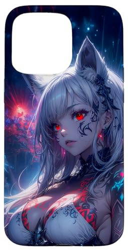 Anime Girl Hülle Süßes Kawaii Waifu japanisches Anime Hülle für iPhone 15 Pro Max