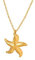 Gold Starfish Necklace Titanium Steel Ocean Boho Individual Wave Point Summer Beach Themed Woman Vacation Outfits Jewelry