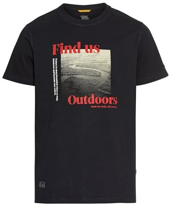 camel active Herren T-Shirt mit Print aus Organic Cotton Dunkelblau, menswear-4XL
