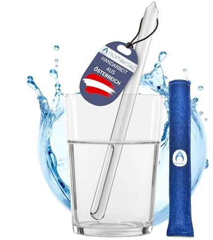 NOMAVITAL® Wasserbelebungs-Stab KLEIN | Energetisierung Vitalisierung | strukturiertes natürliches Edelsteinwasser | für Trinkwasserglas und -karaffe, Tee, Kaffee, Wein | mehr Balance und Harmonie