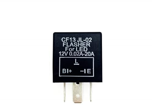 JZK Relais de clignotant à LED, clignotant à 3 broches 12 V, type B.L.E, charge indépendante CF13, relais de clignotant réglable pour voiture, véhicule, moto