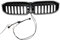 Vorderer Kühlergrill, obere Stoßstange, Racing-Grill mit LED-Licht und Kameraloch, kompatibel for BMW 3er G20 2023–2024(Black-Style A)