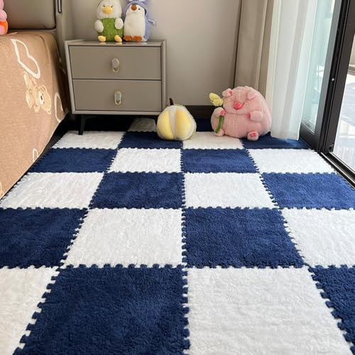 Square Interlocking Carpet Tiles, Plush Foam Carpet Tiles, Puzzle Rug Carpet, Multi-Purpose Carpet Tiles, Playroom Carpet Rug, Nursery Foam Tiles, Bedroom Interlocking Carpet, Kids Room Puzzle Carpet