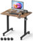 Xyndyx Höhenverstellbarer Schreibtisch, 80x60 cm, Glattes Einteilige Tischplatte, elektrischer Schreibtisch höhenverstellbar, Computertisch mit Memory Funktion, braun