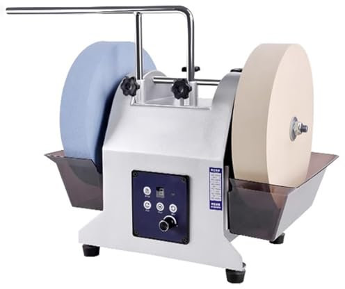 TT-YEC Commercial Electric Knife Sharpener, Dual Wheel Low Speed Bench Grinder Knife Sharpener, Multi-Function Knife Sharpener, Water-Cooled Sharpening System with Adjustable Water Tank,C