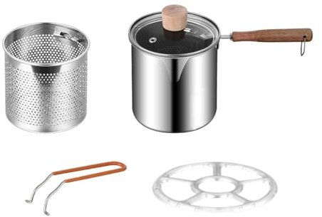 Fenteer Pentola friggitrice friggitura Padella Francese Padella di Latte pentola Multiuso di pentole Cottura, Style C