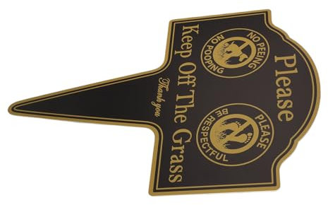 Abaodam Panneau Décoratif Aluminium Pour Jardin Signe Keep off The Grass Piquet De Pelouse Pour Extérieur Avertissement Pratique Et Touche Esthétique Pour Vos Espaces Verts