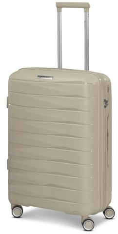 Franky Check-in Koffer für Damen und Herren | mittelgroßer Trolley 42 x 24 x 65 cm aus hochwertigem, leichtem Polypropylen Material | Erweiterbar & TSA-Schloss| London Serie