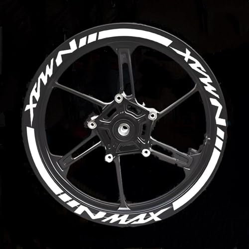 JAYWIS Cerchioni Decalcomanie Adesivi per Mozzi Ruota Moto per Y&amaha NMAX N Max N-Max 155 125, Strisce per Cerchi Scooter, Accessori per Moto Cerchioni Adesivi Strisce(Colore 9)