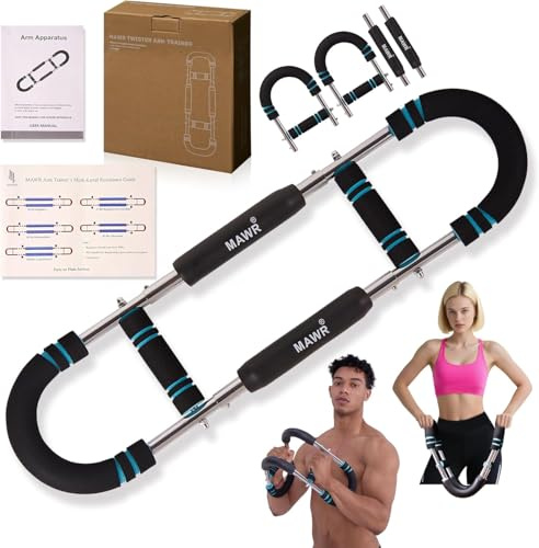 MAWR Adjustable Twister Arm Trainer – 5-Stage Resistance (30-100 lb) Upper-Body Strength, Chest, Biceps & Forearms Exercise Equipment – Portable Home Gym Forearm & Shoulder Strengthener
