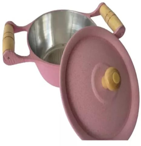 CVNIMV Auflaufform, Kochtopf, Aluminiumguss, zum Schütteln, rosa, Backformen und Fritteusen, Auflauftopf mit Deckel (rosa)