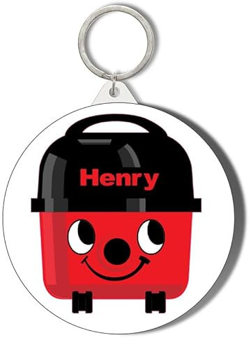 Gift Insanity CARTOON HENRY HOOVER SMILING - 45mm Short Chain Mirror Keyring