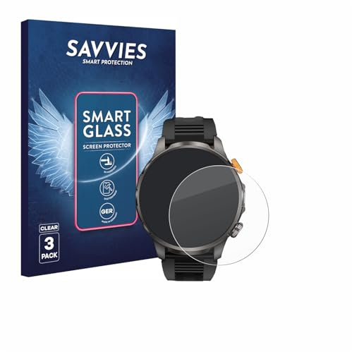 Savvies Schutzglas für Dekelife AK90 1.91 | 3 Stück Transparenter Displayschutz Made in Germany Panzer Schutz Glas 9H Schutzfolie HD Klar Blasenfrei Einfache Montage