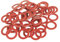 SOMATHERM FOR YOU - S70101 - Lot de 50 joints en fibre de verre,Joint en fibre de verre pour l'étanchéité de l'eau froide, de l'eau chaude et des raccords sanitaires, Rouges, 18x12x1.5, Environ ⌀1.2cm