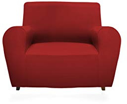 GEMITEX Magico Sesselschoner aus einfarbigem und elastischem Stoff, Polyester, Bordeaux, Sessel mit Rückenlehne bis 120 cm