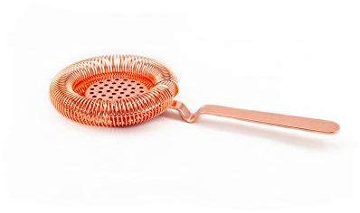 HostelNovo - Colador de cóctel gusanillo de cobre - Coctelería profesional - Práctico utensilio de bar - 20x9x2 cm