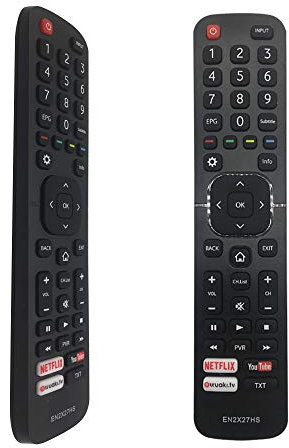 FOXRMT Remplacement Telecommande Hisense EN2X27HS pour Hisense Smart TV avec Le Bouton Youtube Netflx- Aucune Configuration Nécessaire