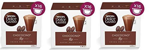 Nestlé Nescafé Dolce Gusto Capsule Chococino Cocoa Selection Lot de 16 capsules de boisson au chocolat avec vanille et mousse de lait crémeuse