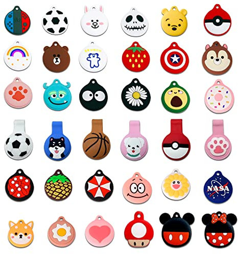 iPCA Cover per Apple AirTag - Portachiavi in Silicone Morbido, Personalizzato per Air Tag, Auto, GPS Tracker, Casa, Fantasia Cartoon