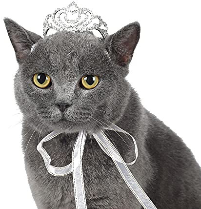 Lovelyshop Pet Series Classic Petal Strass Hund Katze Tiara Krone für Kostüm Mini Hund Haar Zubehör, S