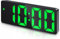 Ankilo Newest Digital Alarm Clock, LED Clock for Bedroom, Electronic Desktop Clock with Temperature Display, Adjustable Brightness, Voice Control, 12/24H Display for Home, Bedroom, Office, Green