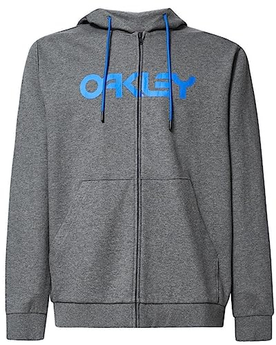 Oakley Herren Teddy-Kapuzenpullover mit Reißverschluss Sweatshirt, New Athletic Grey/Ozon, L