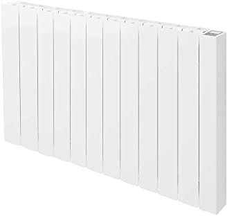 ACOVA, Radiateur électrique à fluide ThermoActif en aluminium Gamme Atoll Electrique Boîtier digital, puissance 500 Watts, hauteur 575 mm, largeur 397 mm, 4 éléments, Blanc RAL 9010