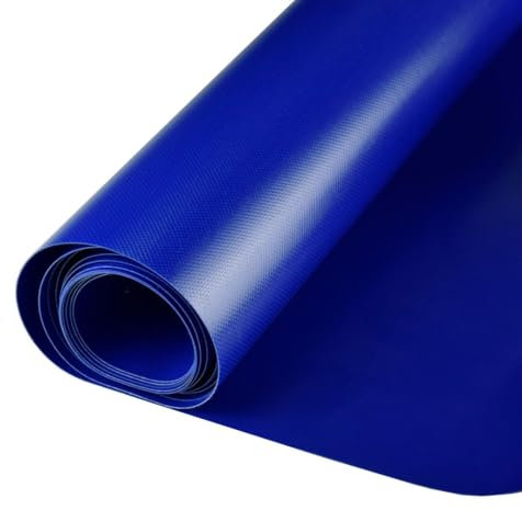 Lona de PVC de Alto gramaje 650 g/m², Impermeable 100%, ignífuga, Anti UV, para Cobertura, Cortavientos, antilluvia - Se Vende por Metros lineales (Azul 250 cm)