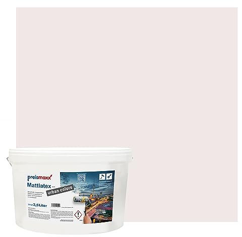 Preismaxx Mattlatex Farbe für Innen urban colors, bunte Wandfarbe Latexfarbe matt, rosa, fliederrosa, lilac pink 10L