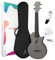 Enya - Ukulele tenore da viaggio, in fibra di carbonio, corpo cutaway, per adulti, 66 cm, con kit per principianti, con custodia, tracolla, capotasto e corde (Nova U Pro, nero)
