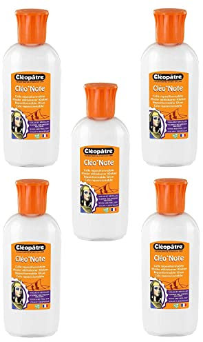 CLÉOPÂTRE Lot de 5 Cléo'Notes 100 gr colle repositionnable liquide