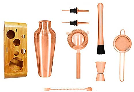 Cocktail Shaker Bar Set Cocktail Shaker Set Cocktail Making Matte Black 11 Piece Stainless Steel Cocktail Shaker Set Bar Tool for Mixing Margarita, Manhattan Bartender Kit ( Color : Matte Black ) (C