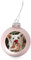 GE24 Weihnachtskugel individuell mit ihrem Text oder Foto - Ø 9cm aus Glas - Christbaumkugel mit Digitaldruck (Seidenmatt) (Pink, 1)