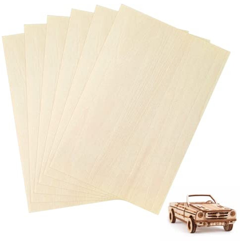 OWLKELA 5 Pieces 30x20x0.2cm Basswood Sheets, Rectangle Blank Wooden, Wooden Cutouts for Crafts, Great for Wood Burning and Laser Projects, Arts and Crafts, Wood Engraving