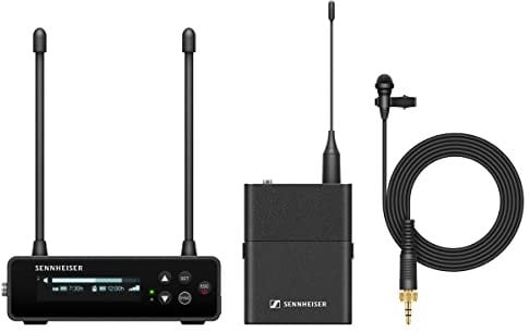 Sennheiser EW-DP ME2 SET (R4-9) Tragbares digitales UHF-Drahtlosmikrofonsystem mit ME2-Ansteckmikrofon mit Kugelcharakteristik - Schwarz (700012)