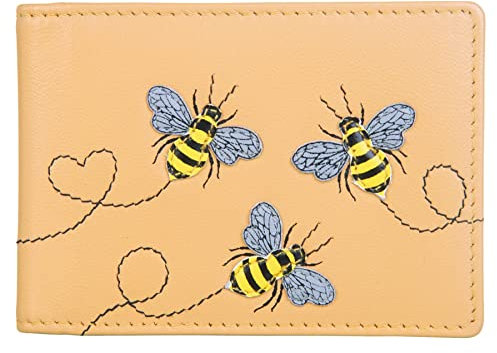 Mala Leather Suri Collection 687TC_92 Reisekarten-/Saison-Ticket-Halter, gelb, Einheitsgröße