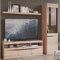 Wohnzimmer Wohnwand Media TV Wand Lowboard Wandboard Vitrine mit Beleuchtung in Eiche Nb. 220 cm breit Wenge Nb. grifflos