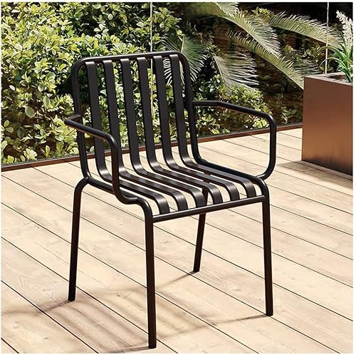 CALMR Esszimmerstühle Rückenlehne Stuhl mit und ohne Armlehnen Stuhl Hocker Metall Esszimmerstuhl Schlichtes Wohnzimmer Terrasse Küchenbank Hocker Neueste Styles