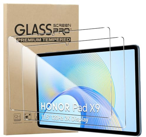 MEMELOKA Verre Trempé pour Honor Pad X9/Pad X9 Lite/Pad X9a, 2 Pièces 9H Dureté [Anti-Rayures][Sans Bulles][Haute définition][Facile à installer] Protection écran