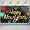 Shinybox Silvester Deko 2025 Dekoration, Neujahr Party Dekorationen Banner, Schwarz Gold Neujahr Banner, Happy New Year Banner, Frohes Neues Jahr Hintergrund für Silvesterpartydekoration(A)