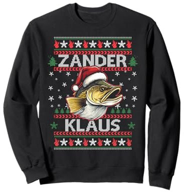 Zander Klaus I Lustiges Zanderangler Angler Angeln Raubfisch Sweatshirt