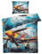 QEODAH Flugzeug Kinder Bettwäsche 135x200 Winter - Flugzeug Bettbezug 135 x 200 2er Set - Wendebettwäsche & Kissenbezug 80x80 cm - Weiche Mikrofaser Bettwäsche-Sets mit Reißverschluss