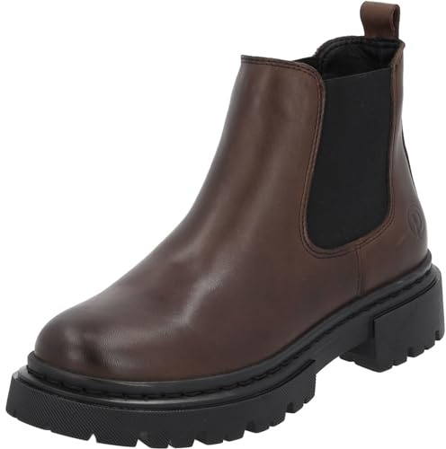 Palado Chelsea Boots Damen Arnu – moderne Boots Made in Portugal - bequeme Stiefel - leicht gefütterte Winterschuhe Braun UK5,5 - EU38