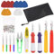 Glarks 121Pcs Naht Ripper Set, einschließlich Nähfaden Entferner Werkzeug, Schneiderkreiden, Nähstifte, Schere Ergonomischer Griff Naht Ripper mit Aufbewahrungstasche
