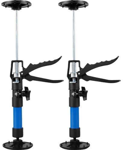 2Pcs Telescopic Quick Support Rod Adjustable 50-115cm 3rd Hand Support System Heavy Duty 40KG Capacity Support Pole Non-Slip Door Frame Strut Telescopic Prop for Plasterboard Drywall (30-59cm)