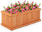GiantexUK Wooden Garden Planter, Rectangular Raised Bed Flower Pot with 2/4 Drainage Holes, Indoor Outdoor Raised Planter Boxes Container for Plants Herbs Fruits Vegetables (78 x 35 x 30cm, 4 Holes)